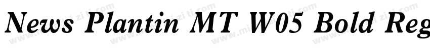 News Plantin MT W05 Bold Regula字体转换